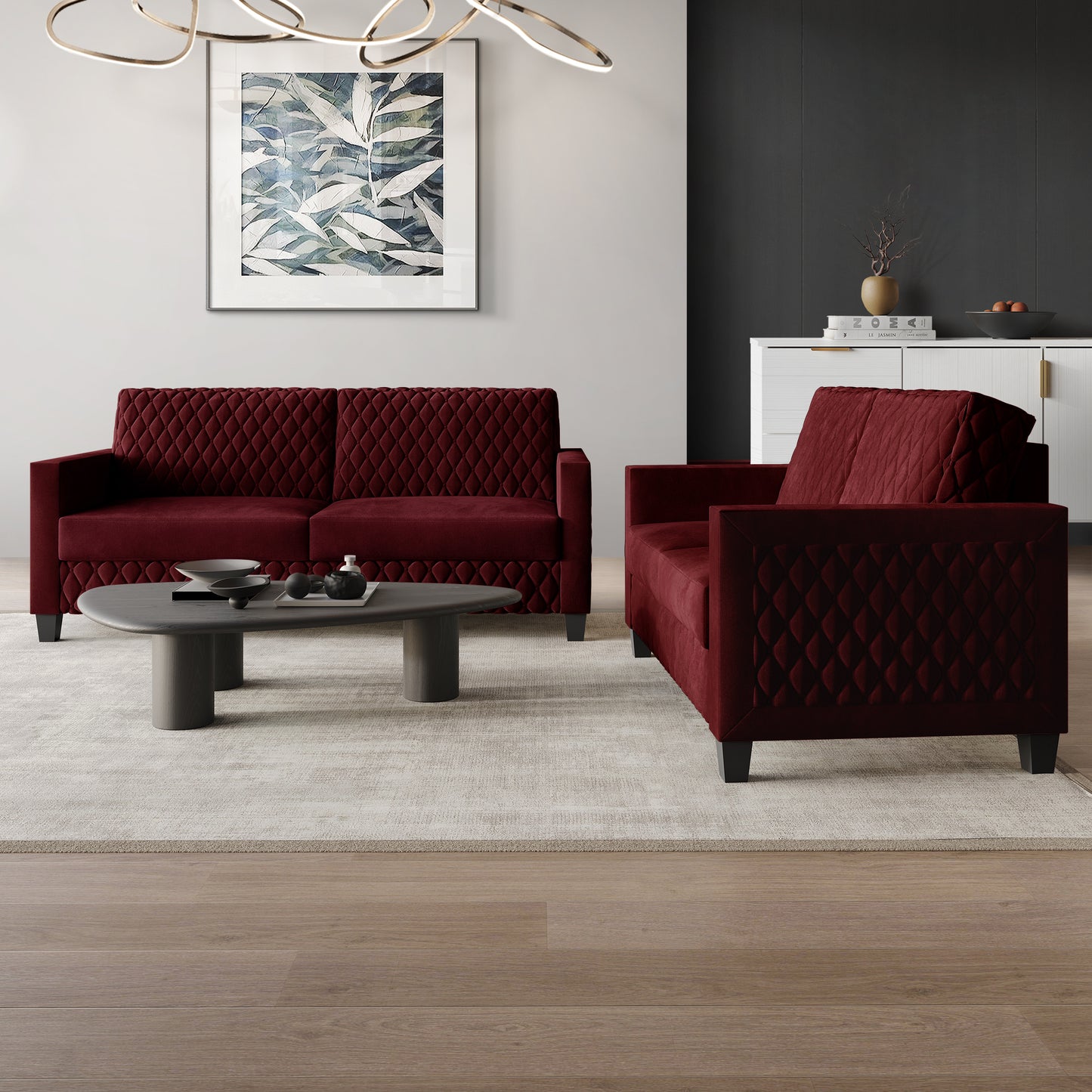 Ludford Velvet Upholstered Sofa
