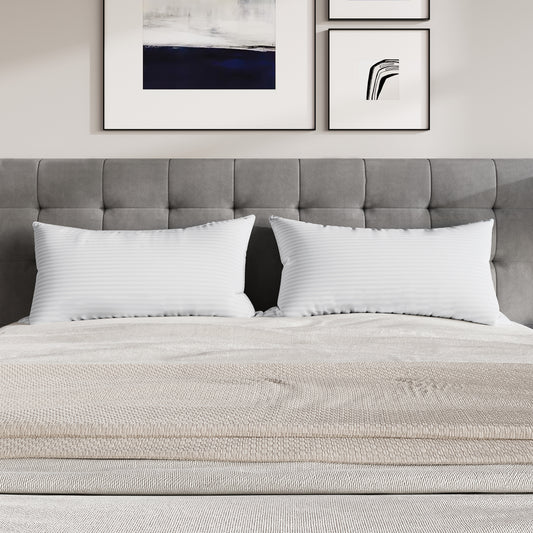 Everrest Plush Bed Pillows with Supportive Fill for Comfortable Sleep