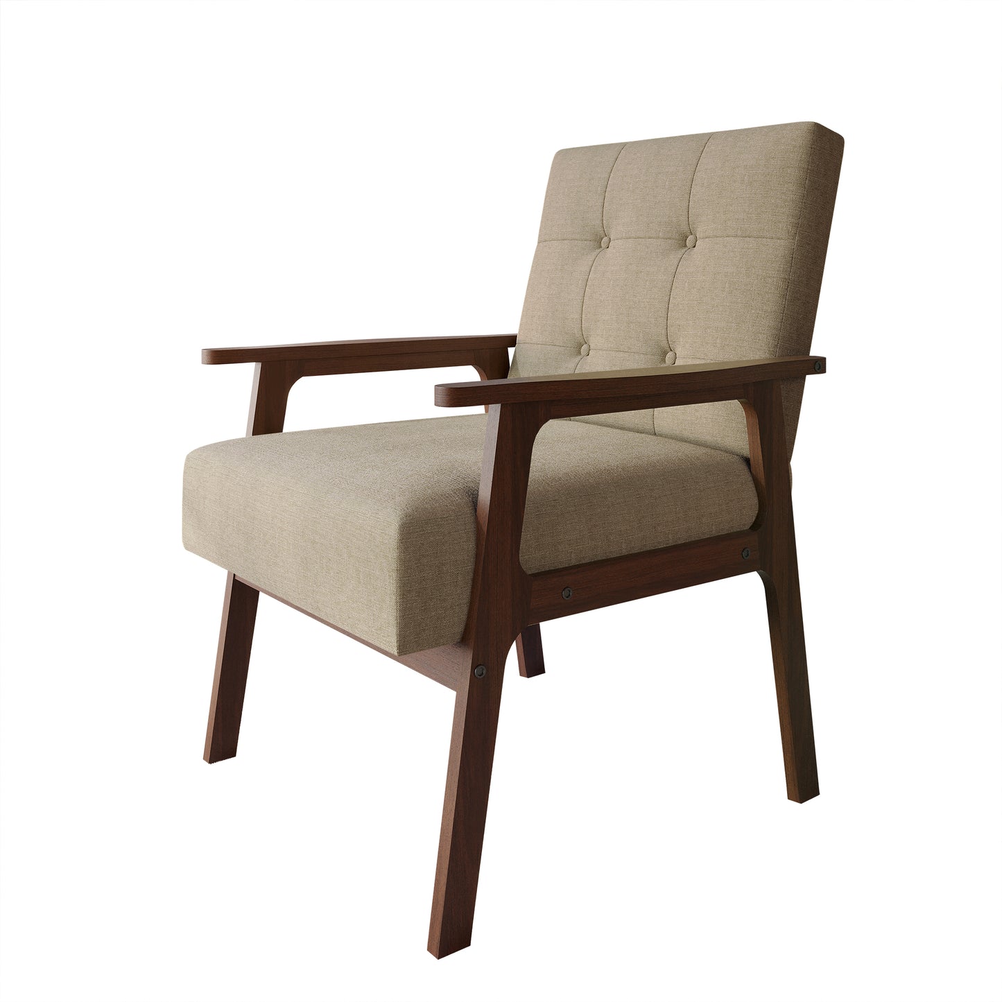 Briarwood Upholstered Accent Chair with Padded Seat and Wooden Frame