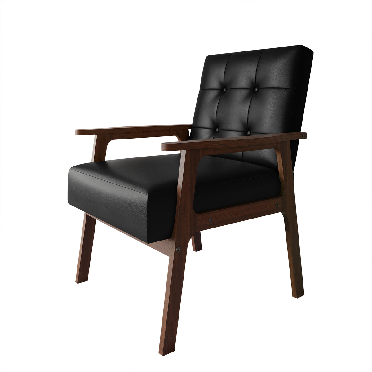 Briarwood Upholstered Accent Chair with Padded Seat and Wooden Frame