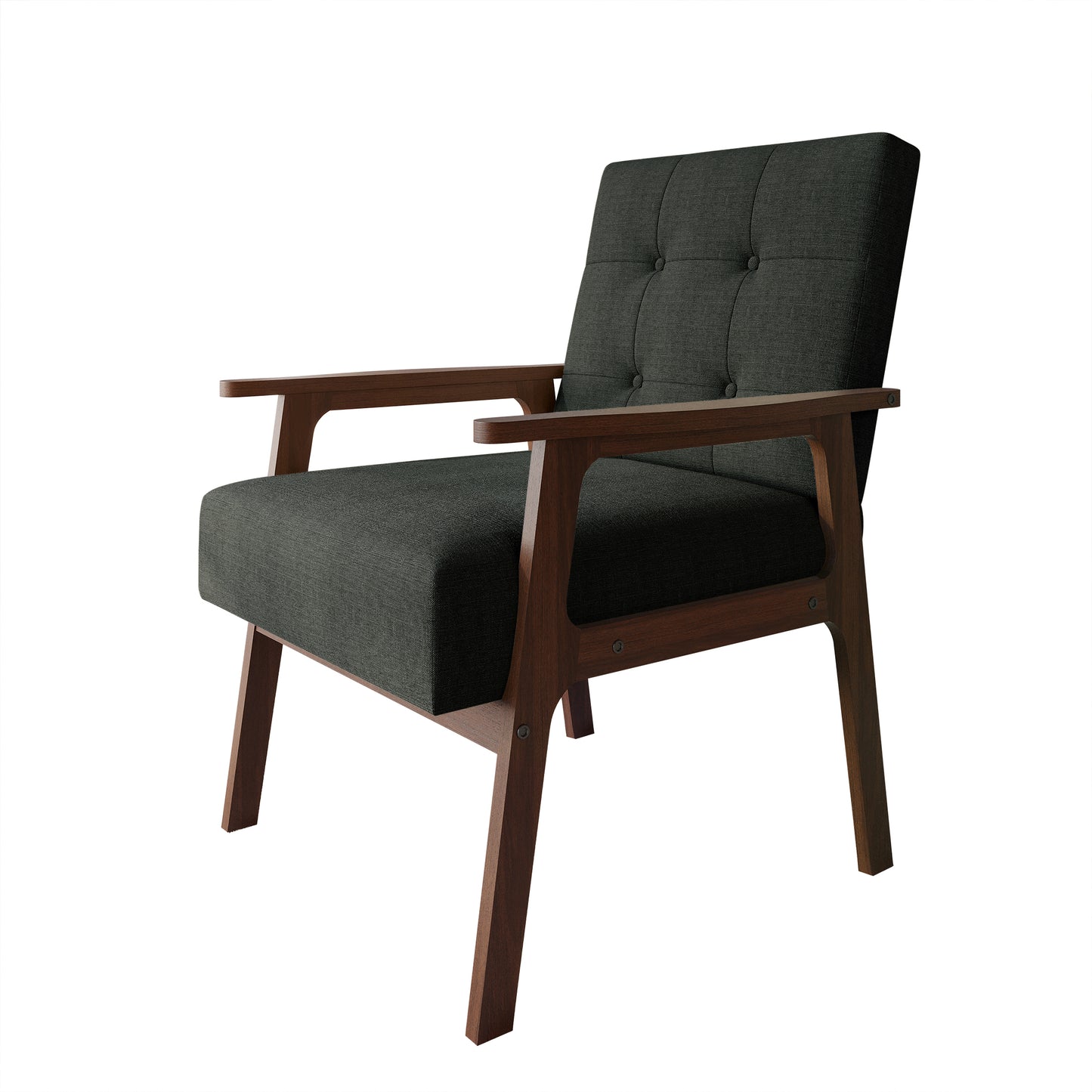Briarwood Upholstered Accent Chair with Padded Seat and Wooden Frame