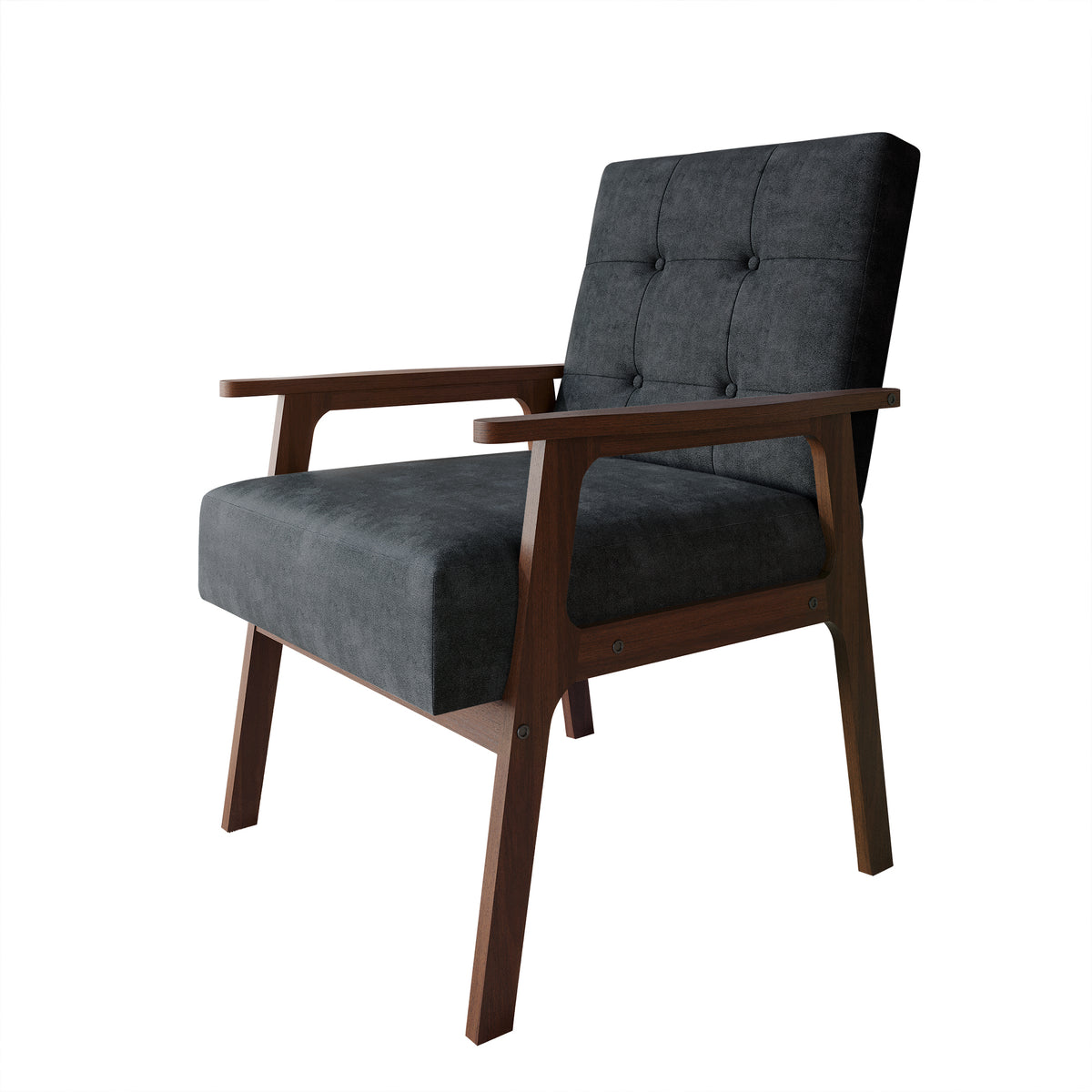 Briarwood Upholstered Accent Chair with Padded Seat and Wooden Frame