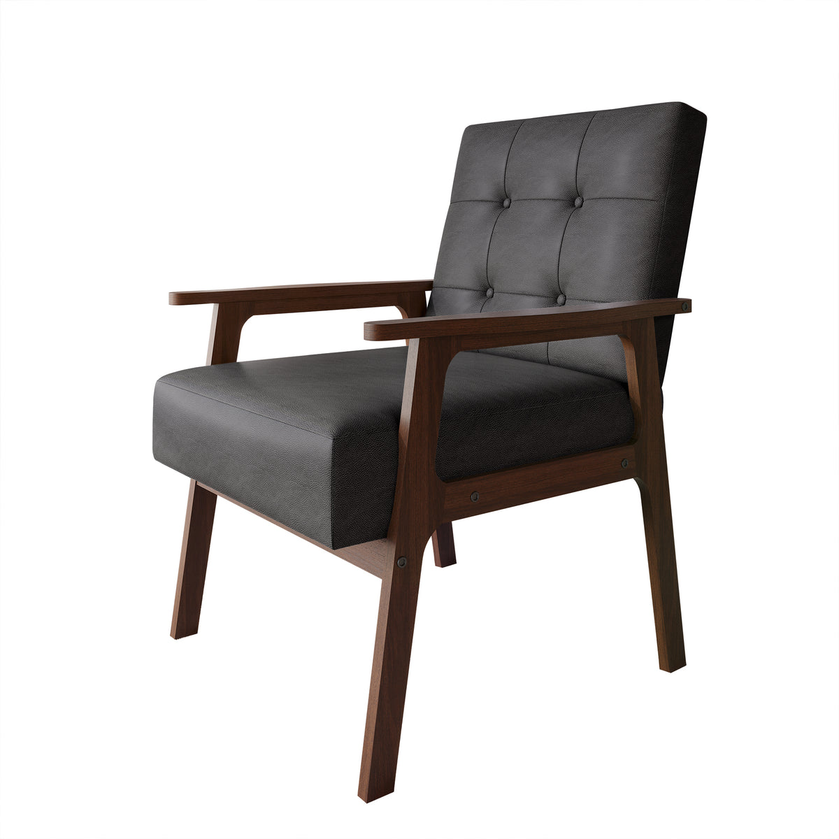 Briarwood Upholstered Accent Chair with Padded Seat and Wooden Frame