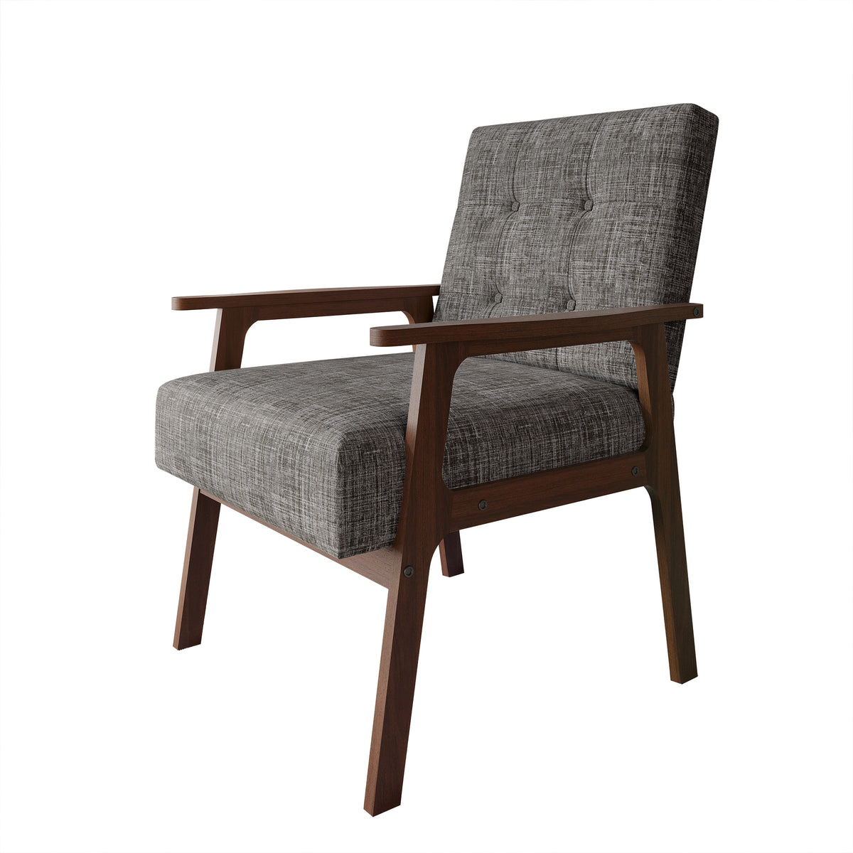 Briarwood Upholstered Accent Chair with Padded Seat and Wooden Frame