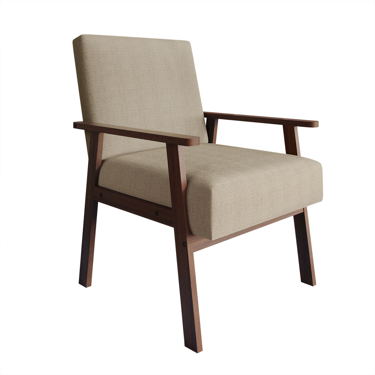Westmont Upholstered Accent Chair with Padded Back and Wooden Frame