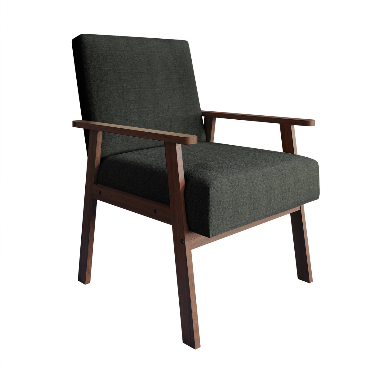 Westmont Upholstered Accent Chair with Padded Back and Wooden Frame