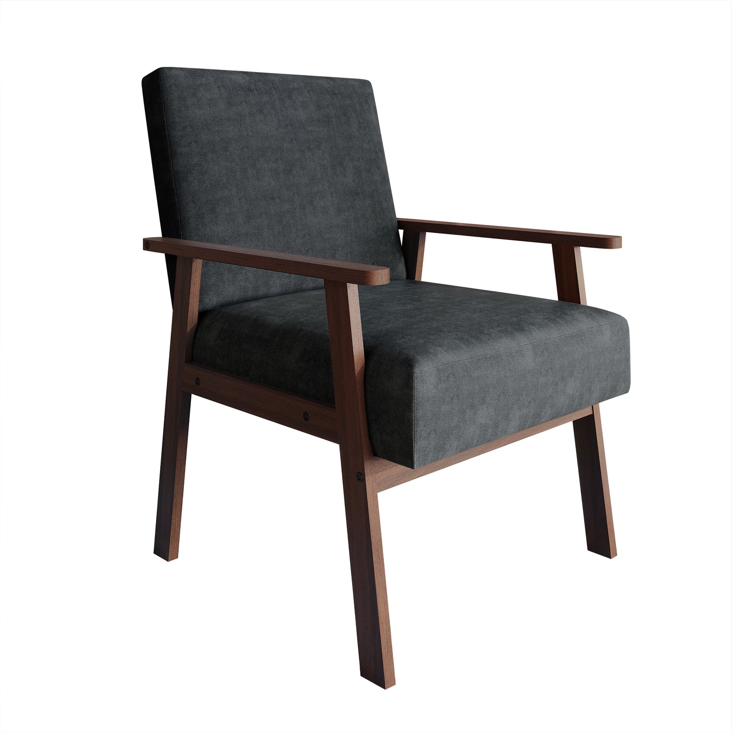 Westmont Upholstered Accent Chair with Padded Back and Wooden Frame