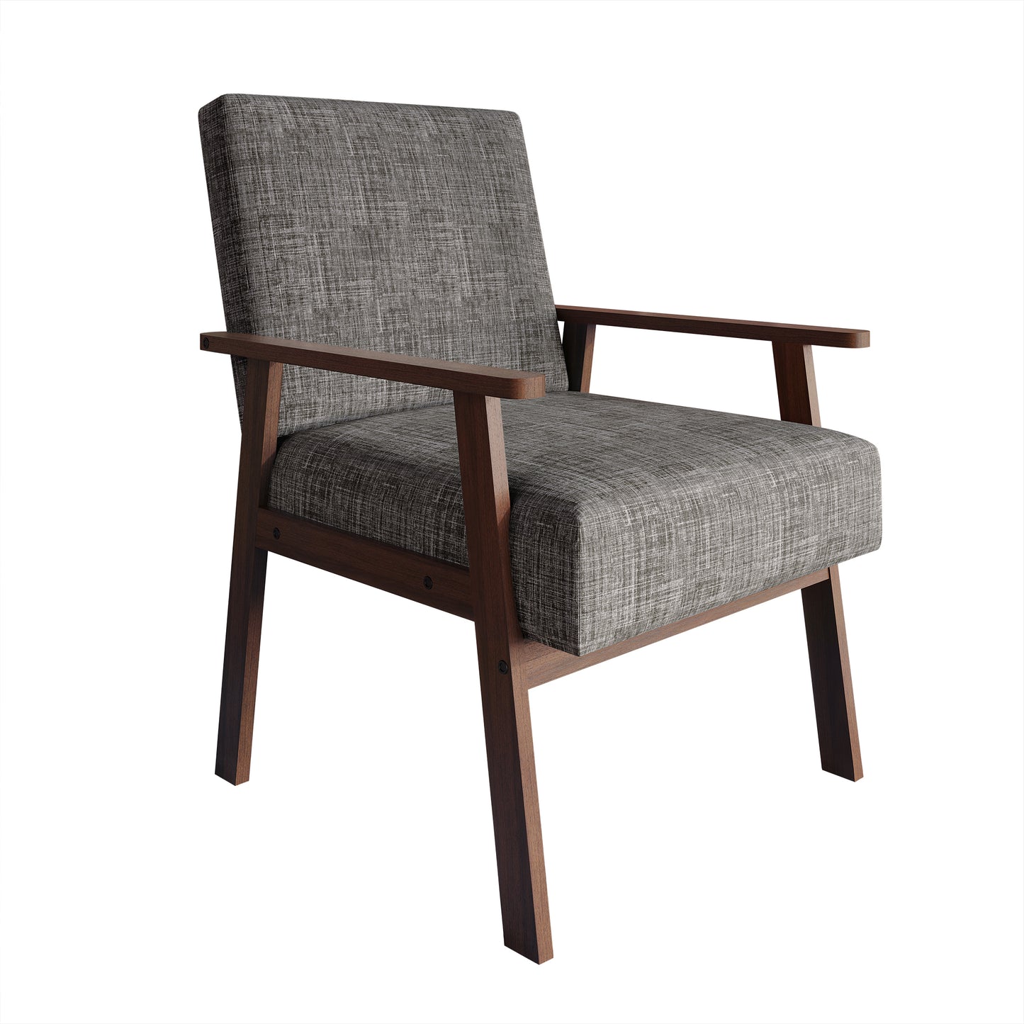Westmont Upholstered Accent Chair with Padded Back and Wooden Frame