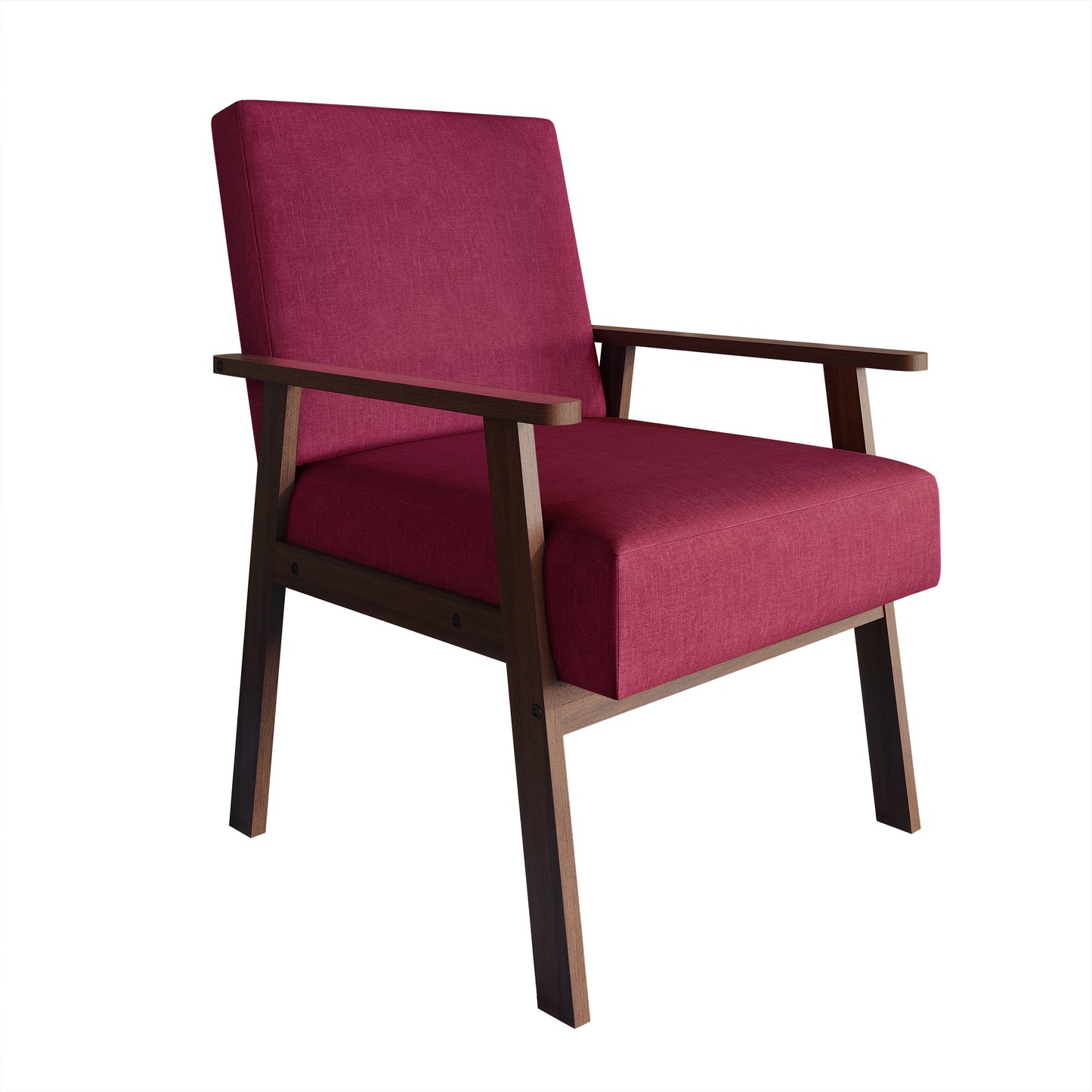 Westmont Upholstered Accent Chair with Padded Back and Wooden Frame