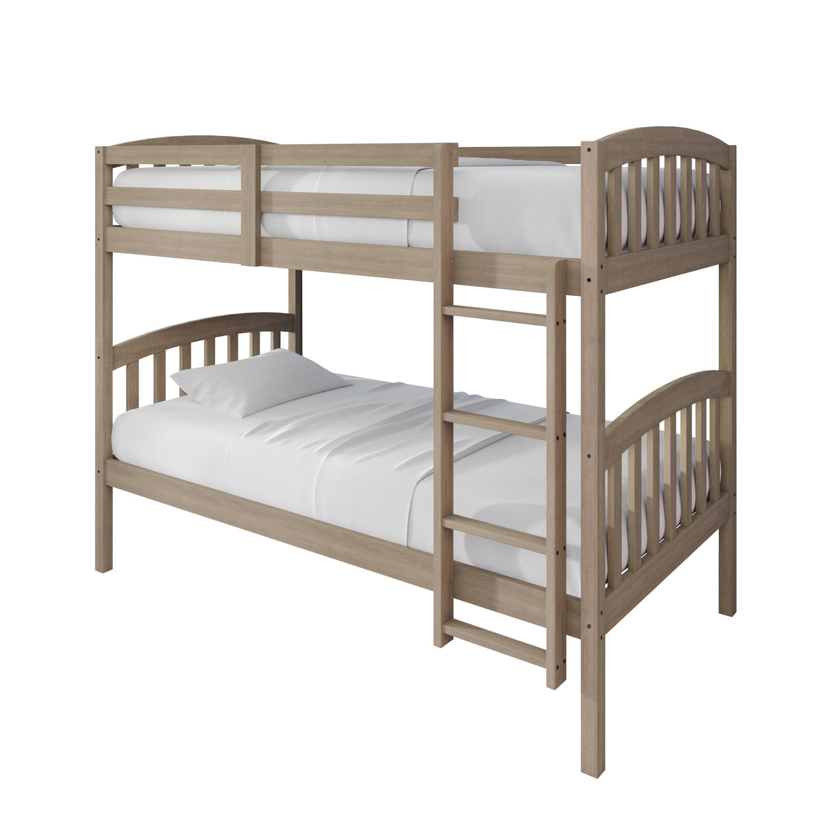 Jeeven Mid-Century Twin Over Twin Bunk Bed