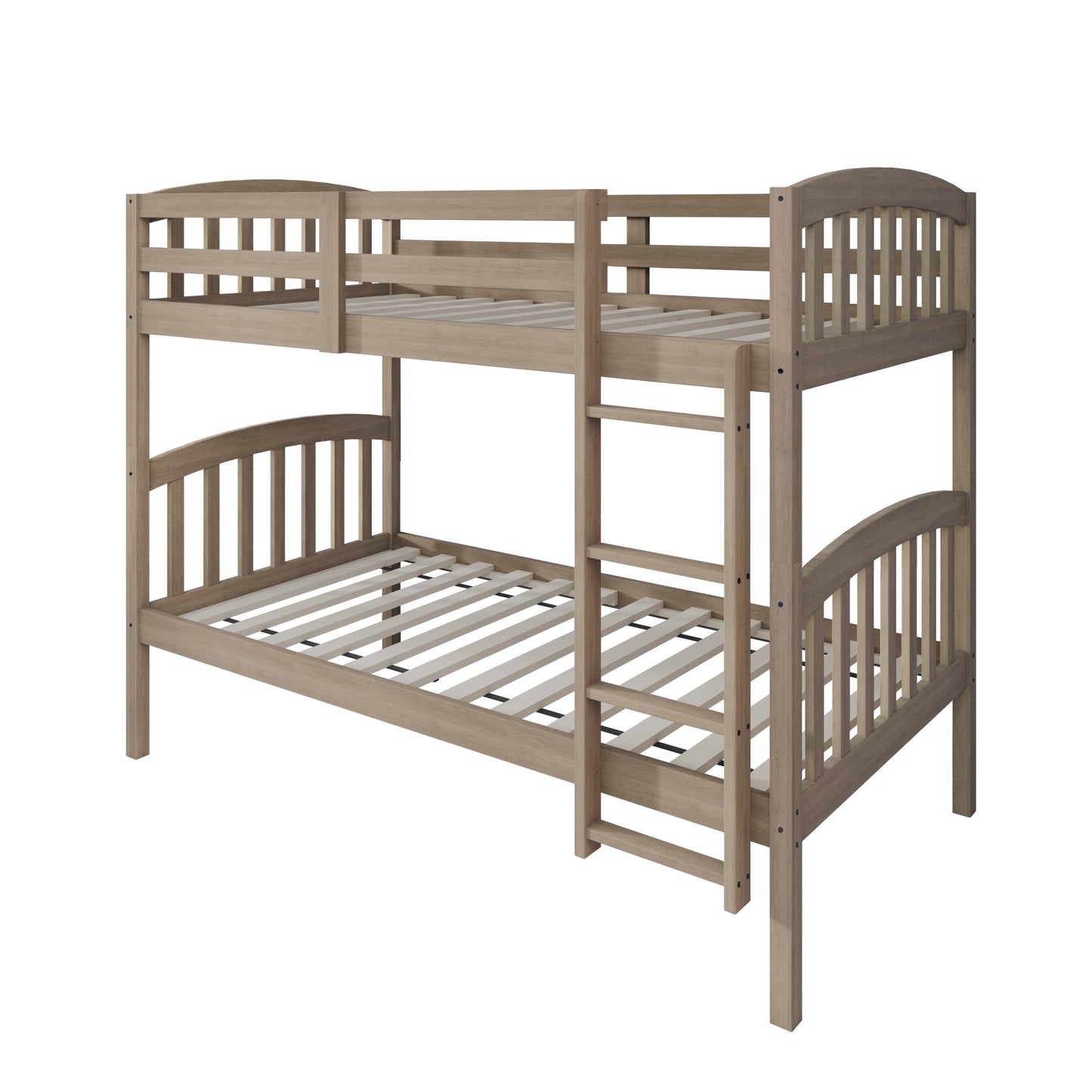 Jeeven Mid-Century Twin Over Twin Bunk Bed