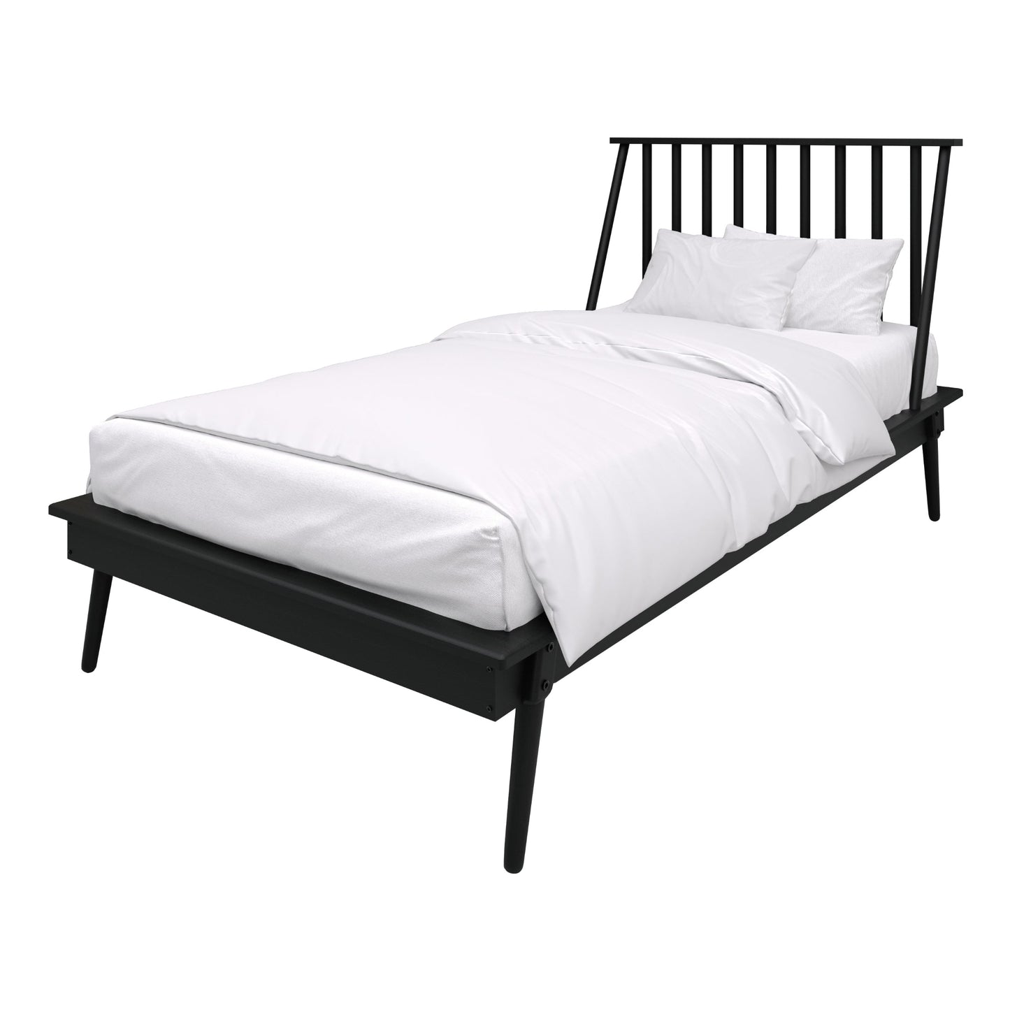 Kierin Vintage Wooden Platform Bed