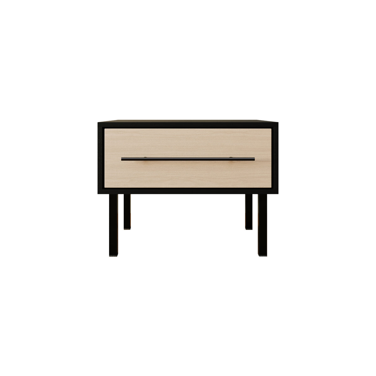 Keven 1-Drawer Wooden Nightstand