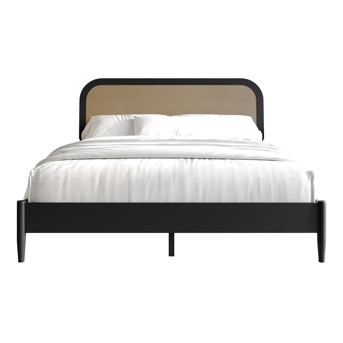 Porston Mid-Century Wooden Platform Bed