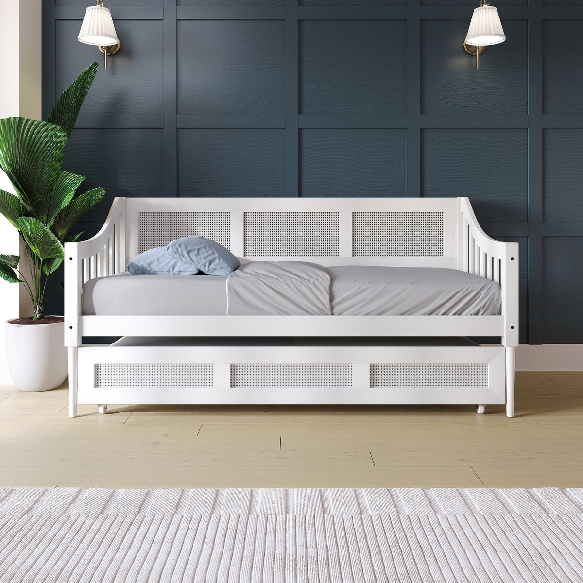 Braxson Modern Twin Daybed with Trundle