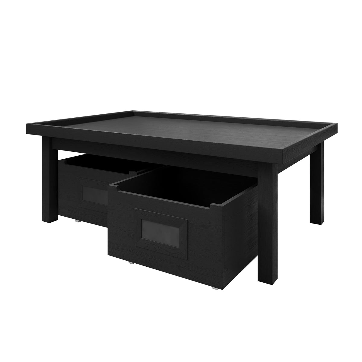 Wooden Kids Activity Table with Storage Drawers and Chalkboard Design