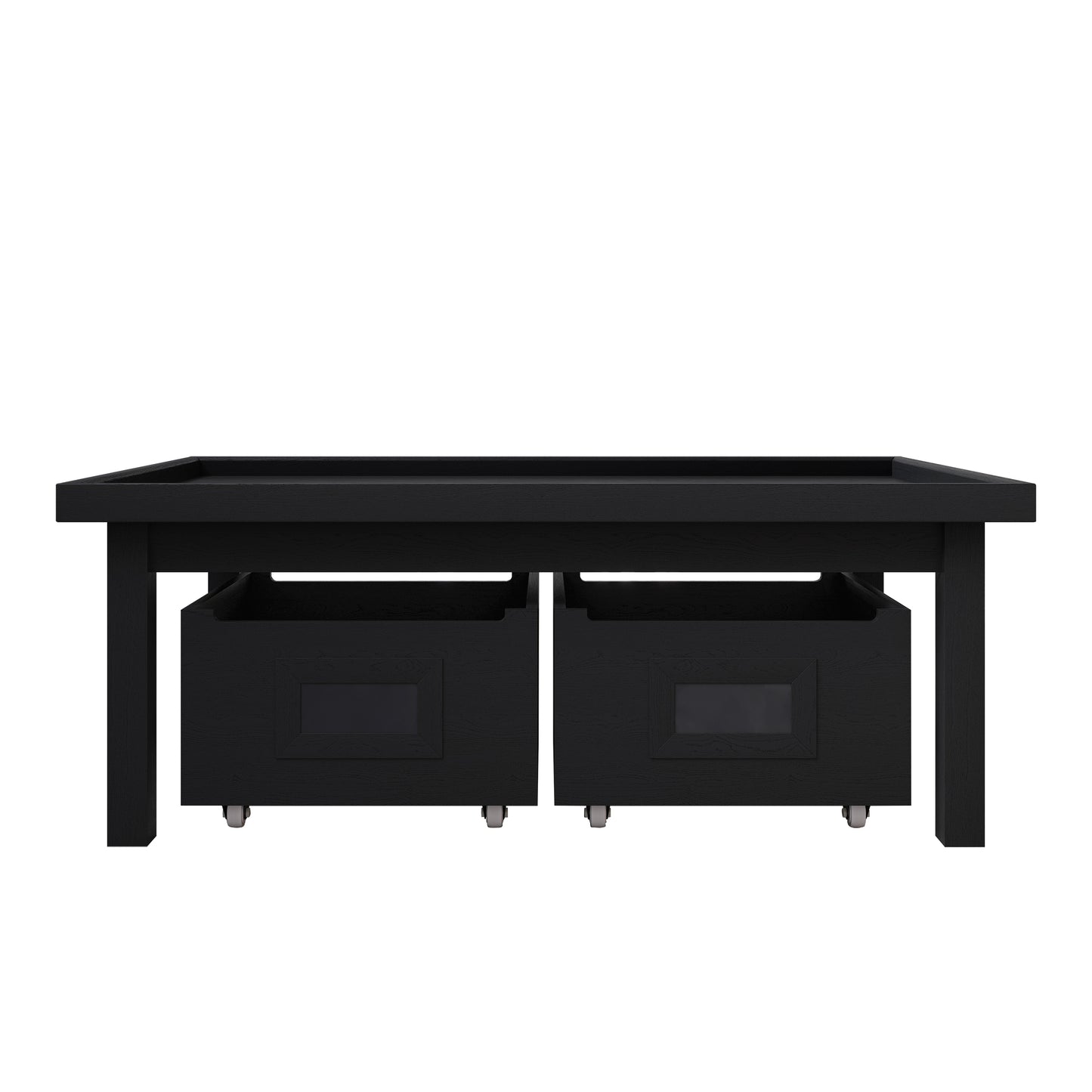 Wooden Kids Activity Table with Storage Drawers and Chalkboard Design