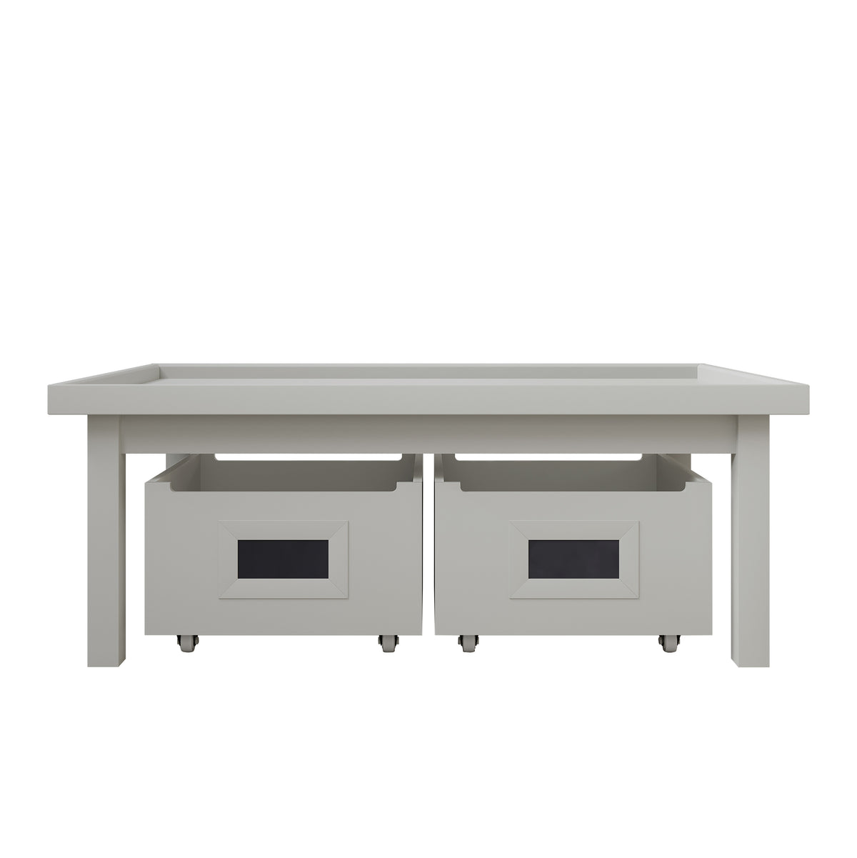 Wooden Kids Activity Table with Storage Drawers and Chalkboard Design