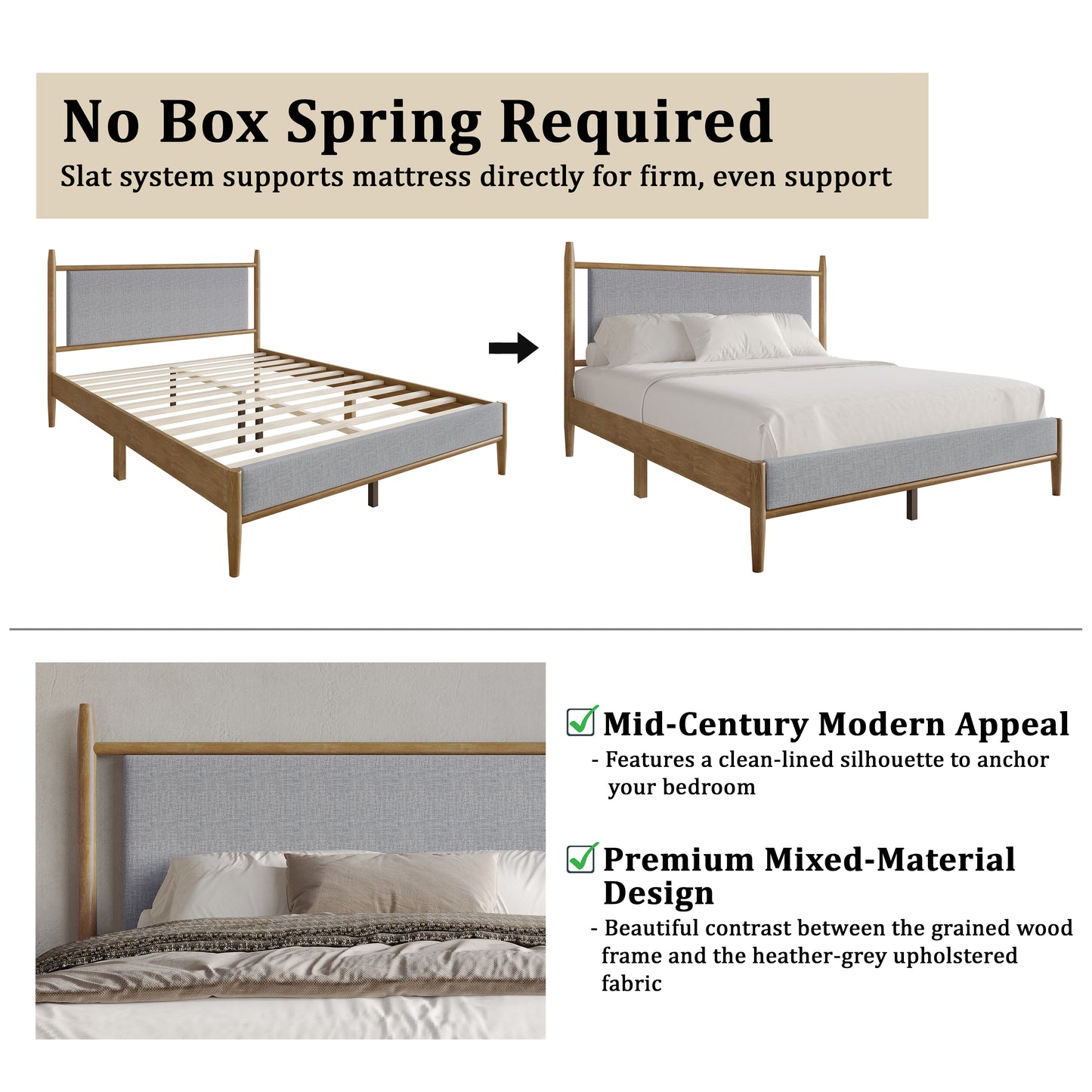Arden Upholstered Platform Bed