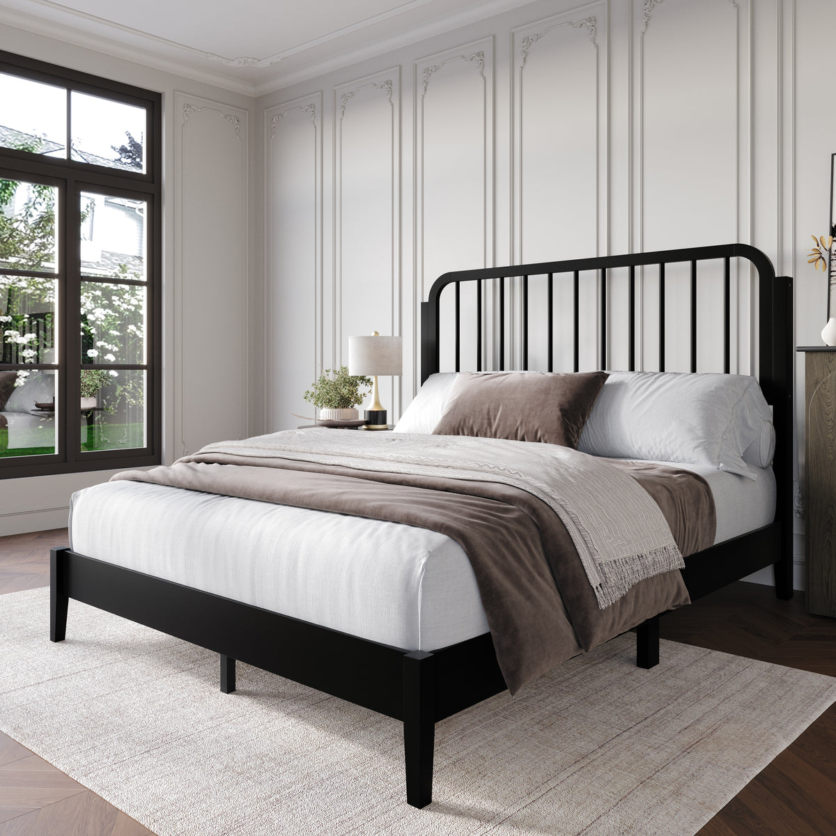 Willow Wood Panel Bed