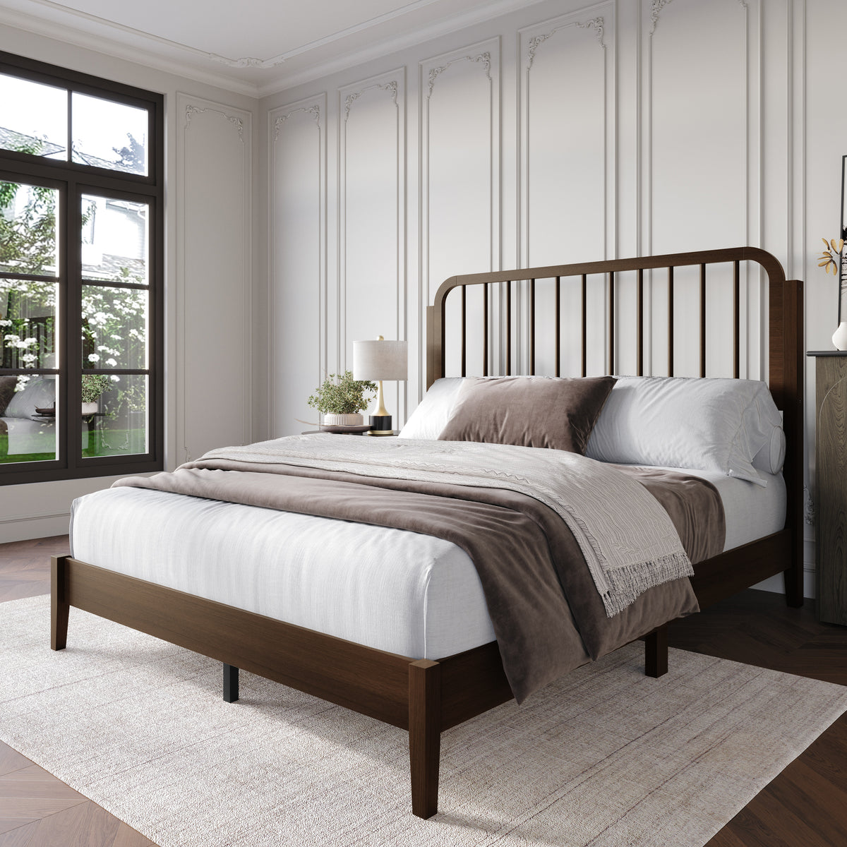 Willow Wood Panel Bed