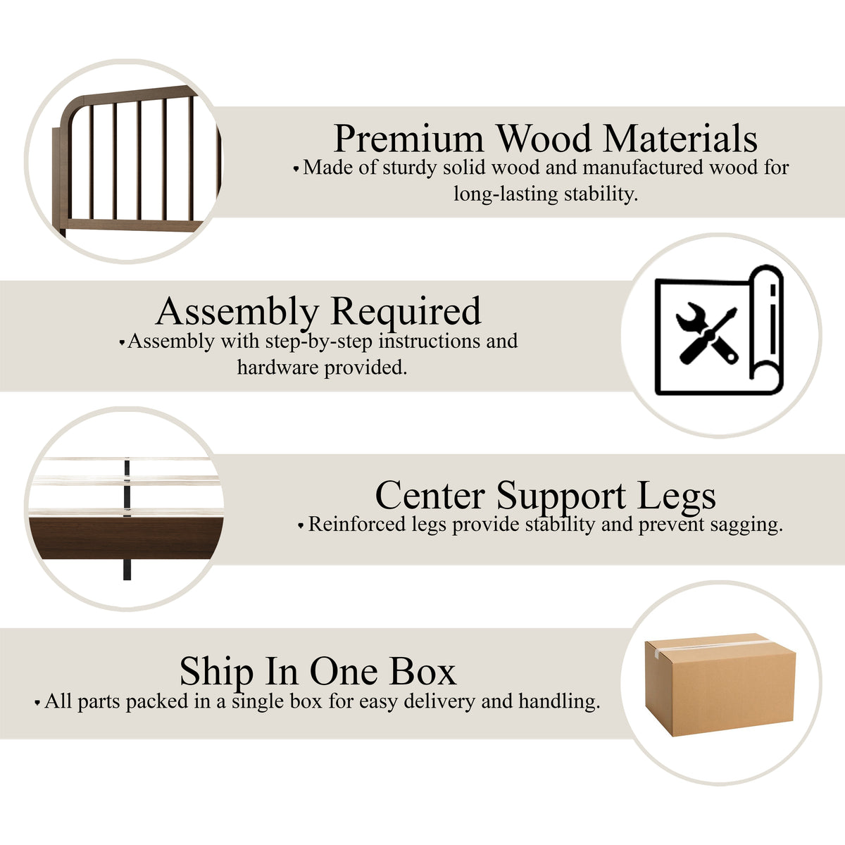 Willow Wood Panel Bed
