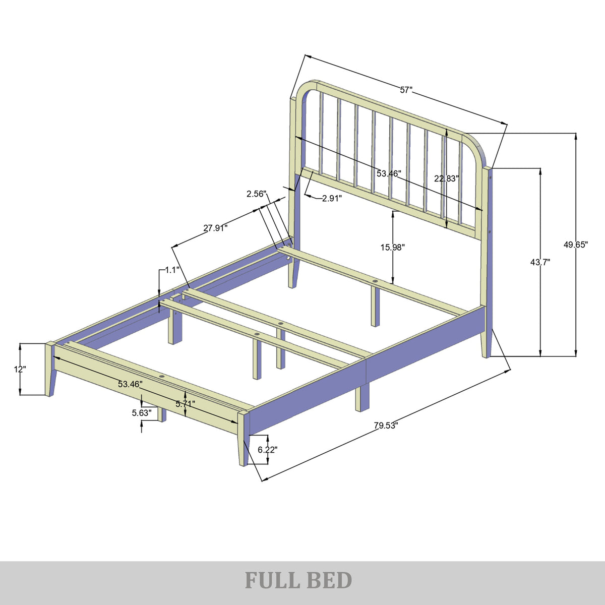 Willow Wood Panel Bed