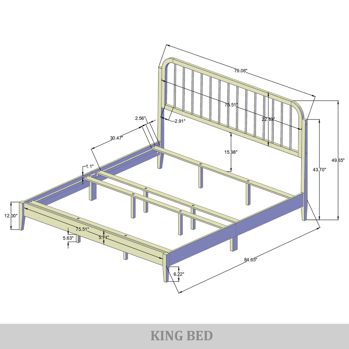 Willow Wood Panel Bed