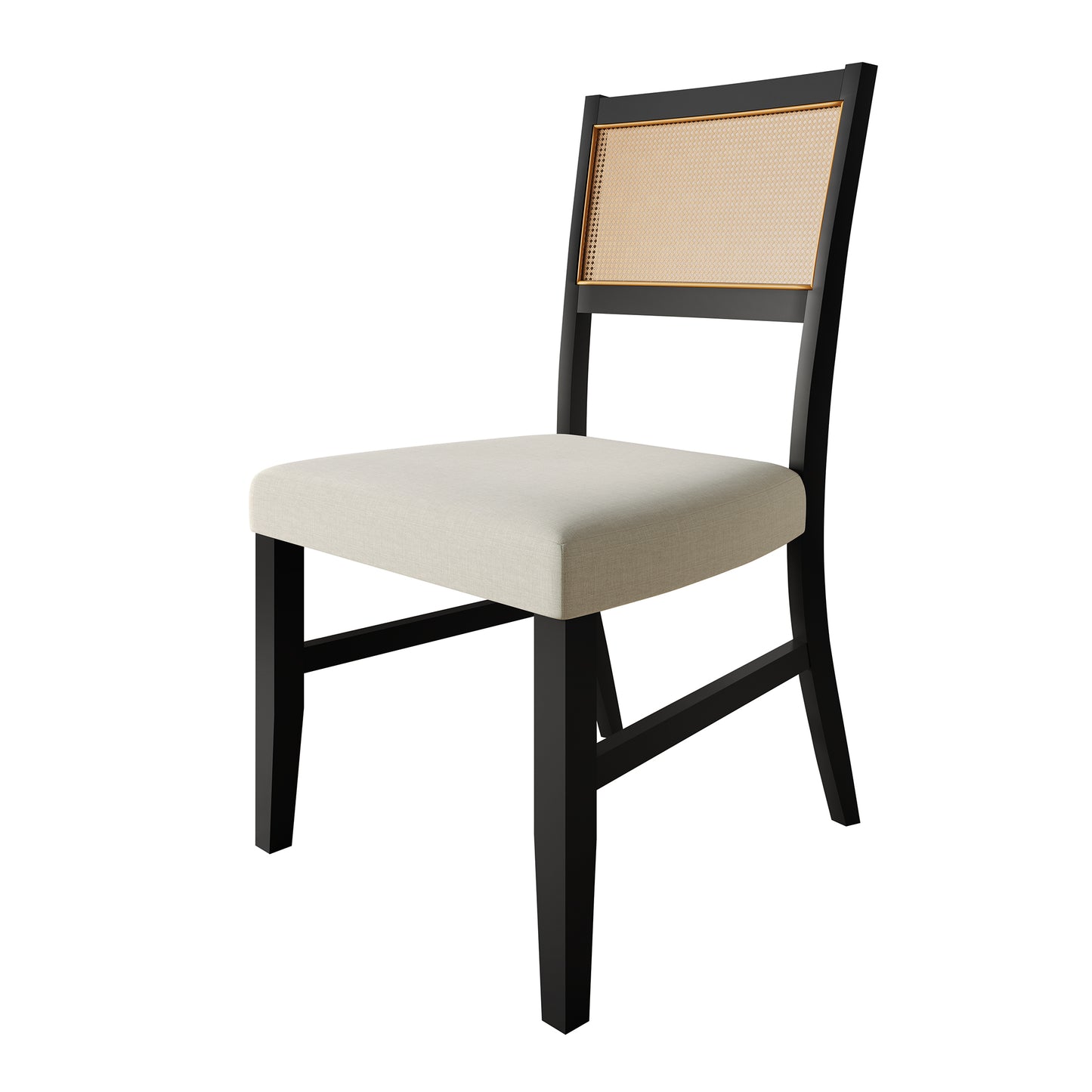 Avalanna 4-Piece Linen Wooden Dining Chair