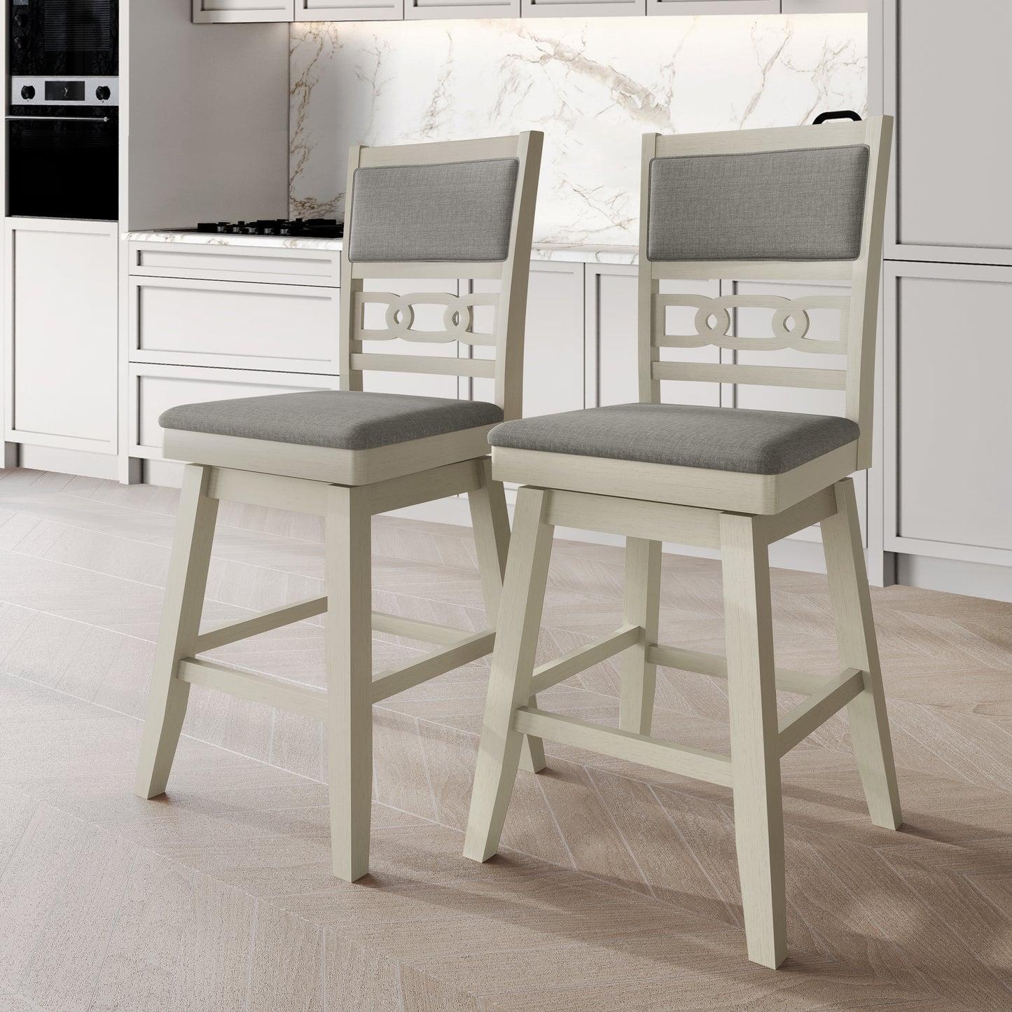 Harper Swivel Counter Stool Set (Set of 2)