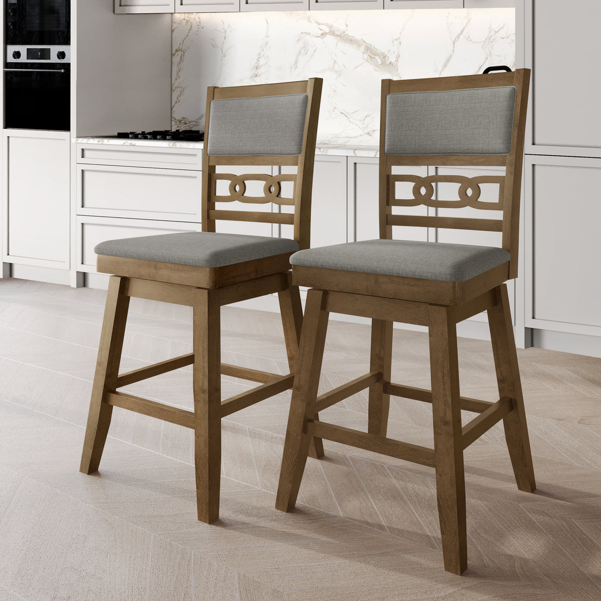 Harper Swivel Counter Stool Set (Set of 2)