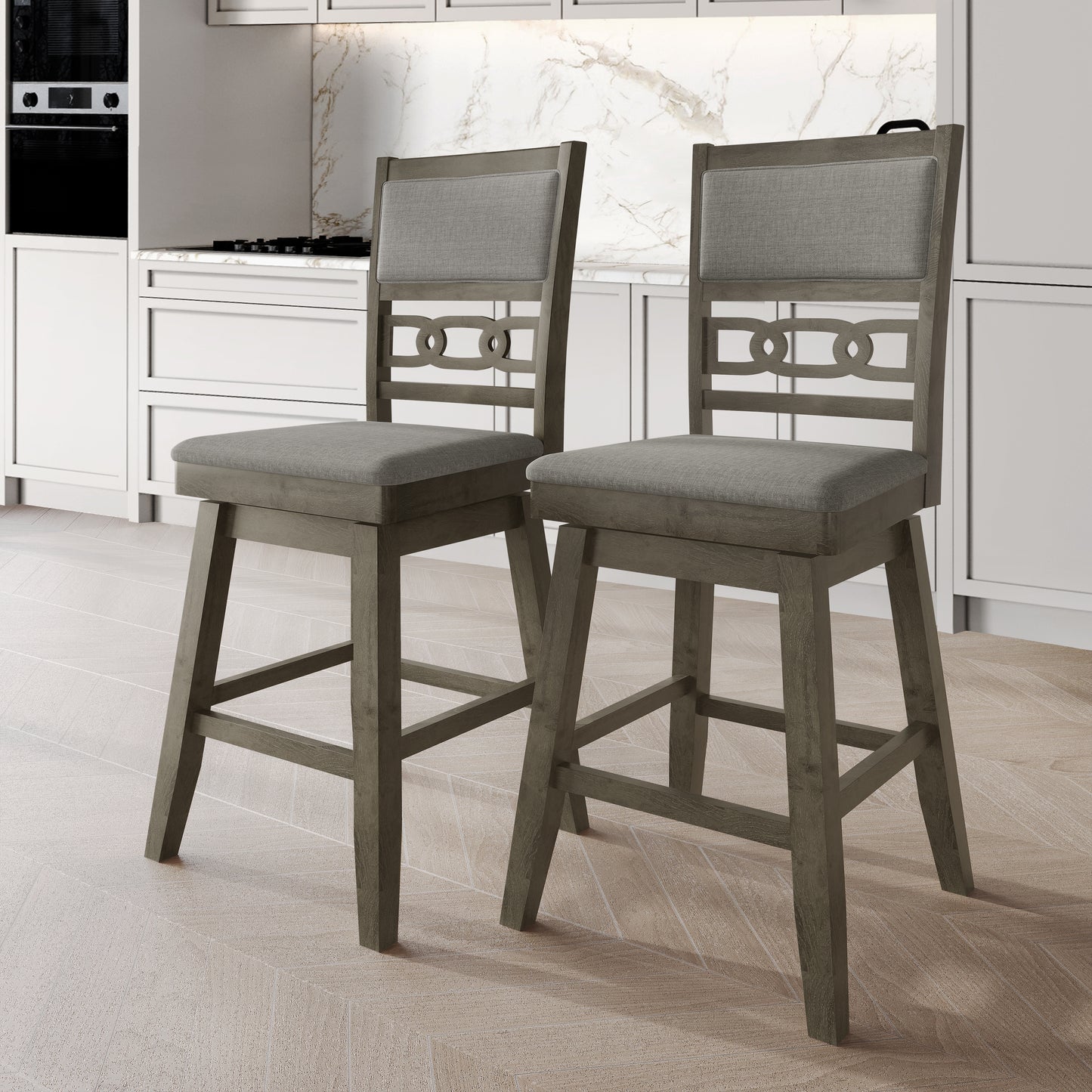 Harper Swivel Counter Stool Set (Set of 2)