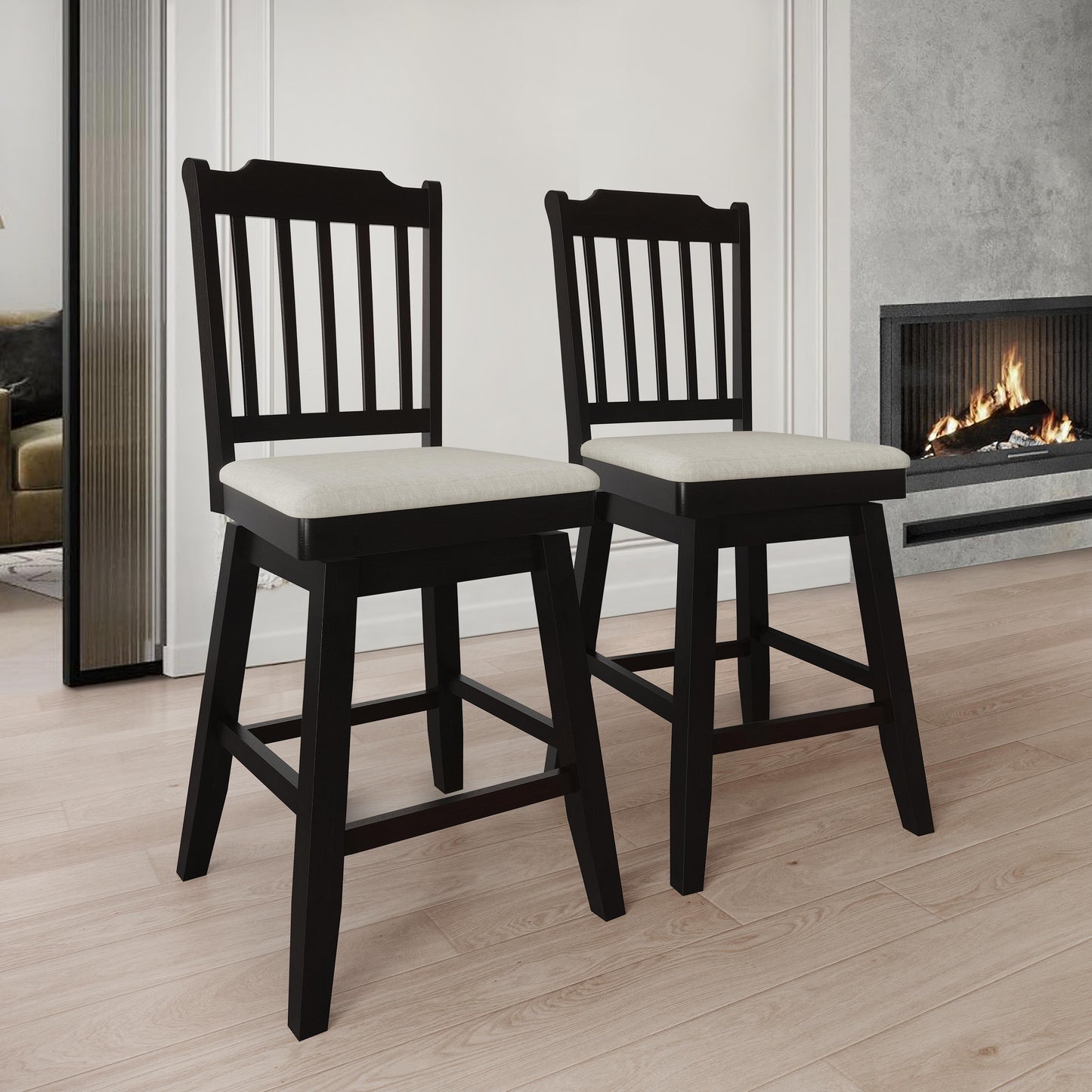 Bennett Swivel Counter Stool Set (Set of 2)