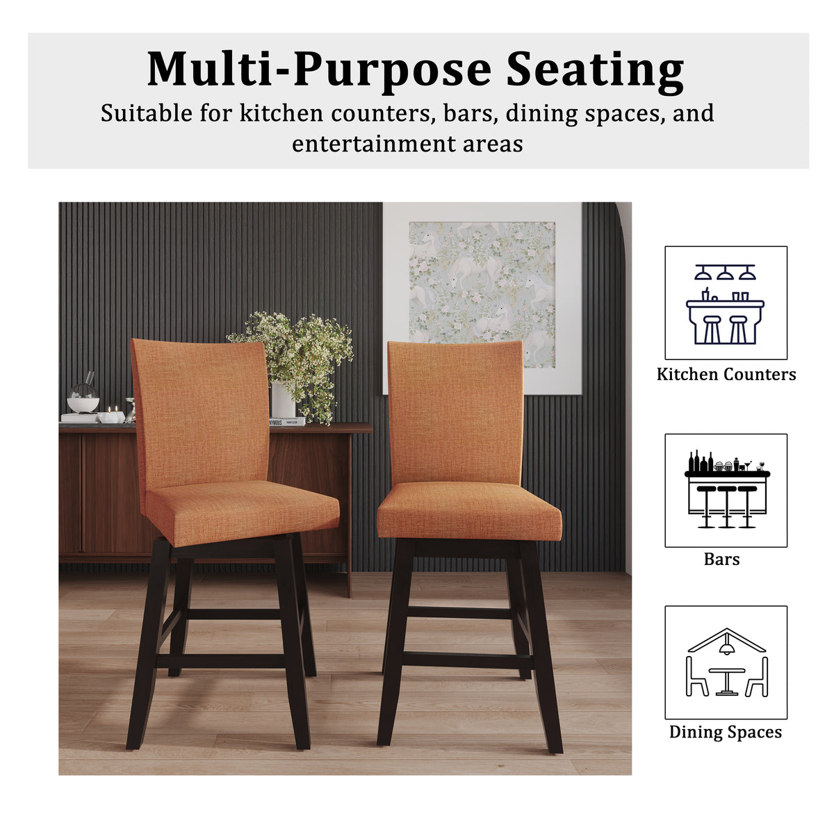Brielle Linen Dining Chairs Set of 2