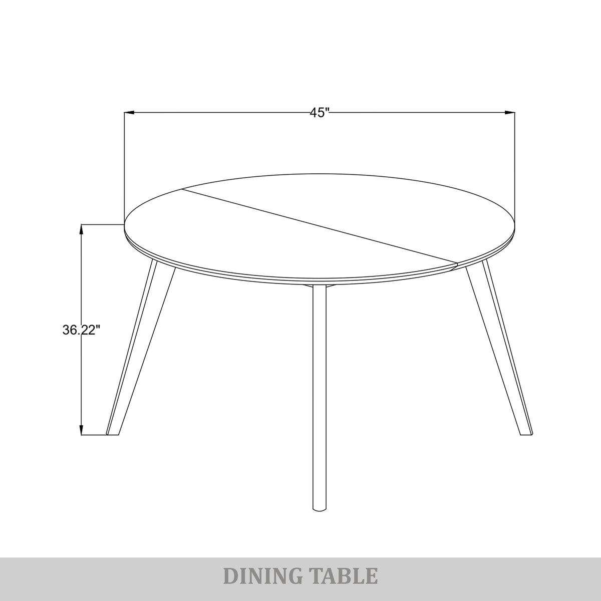Alden 45" Round Dining Table
