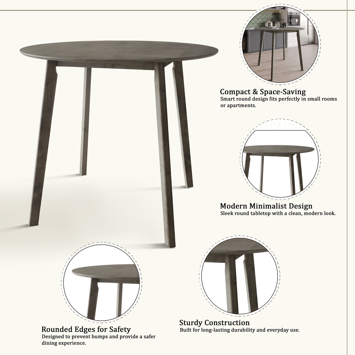 Alden 45" Round Dining Table