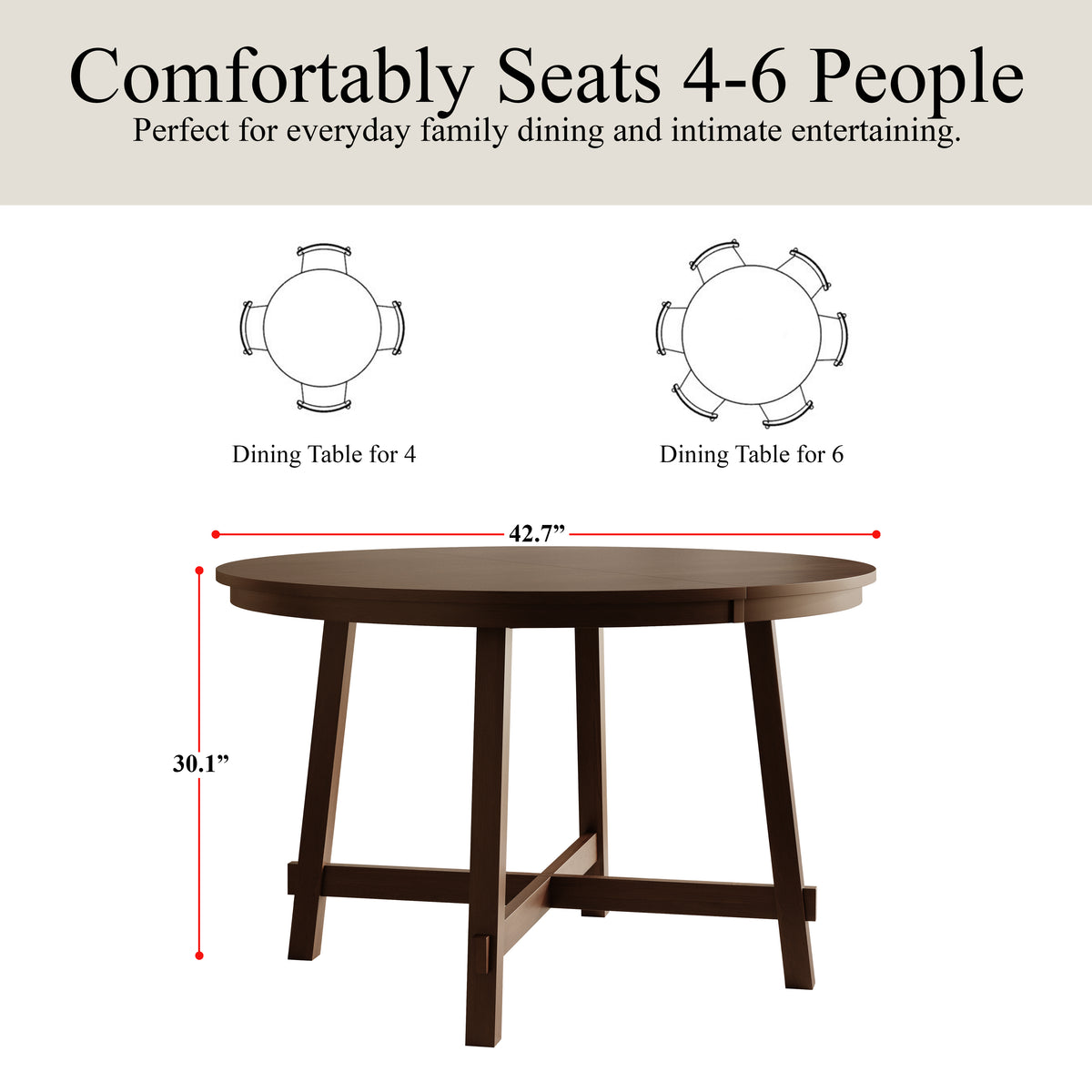 Hudson Industrial Round Dining Table
