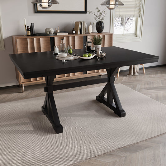 Haven Industrial X-Base Dining Table