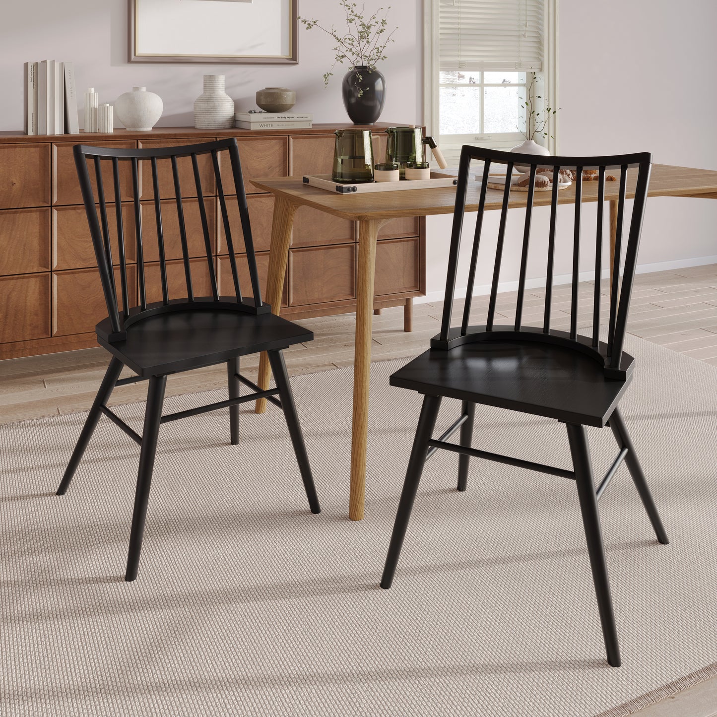 Arden Spindle Back Dining Chairs – Set of 2