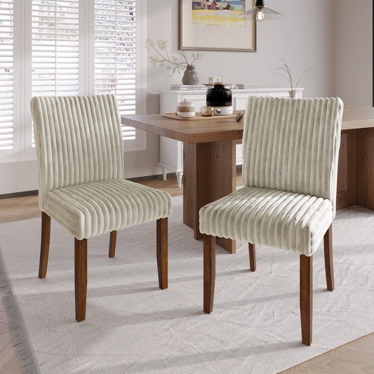 Cora High Back Velvet Dining Chairs – Set of 2