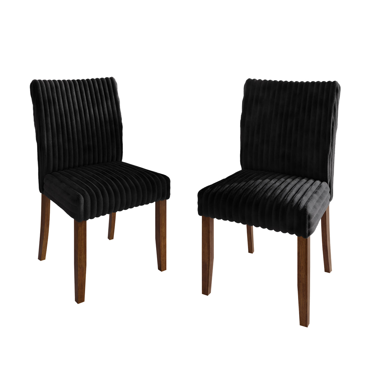 Cora High Back Velvet Dining Chairs – Set of 2