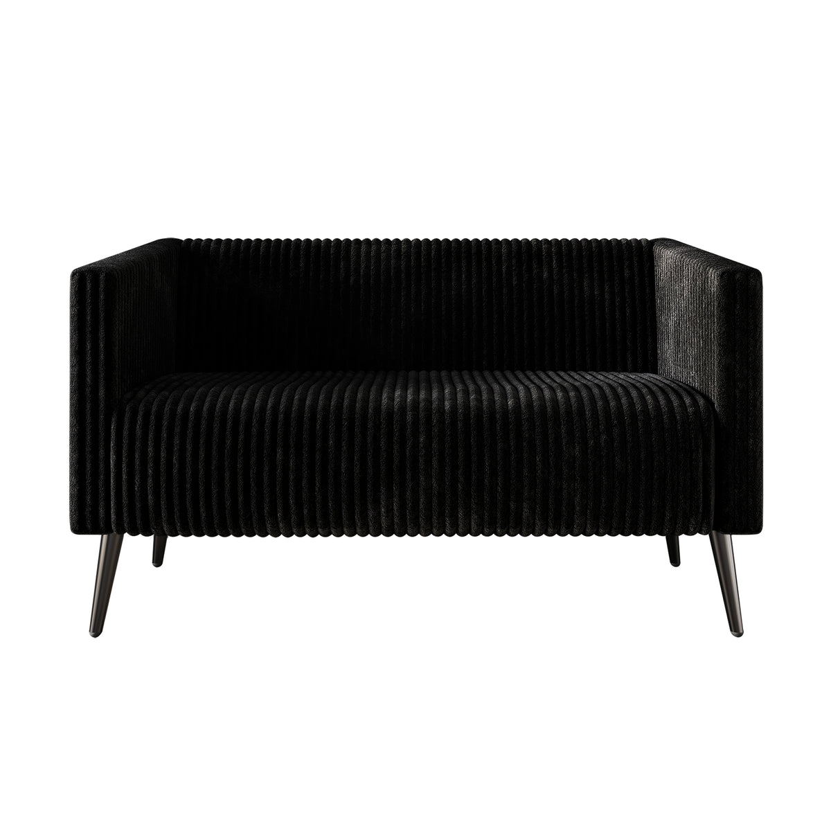 Schermick Modern and Glamorous Velvet Upholstered Loveseat