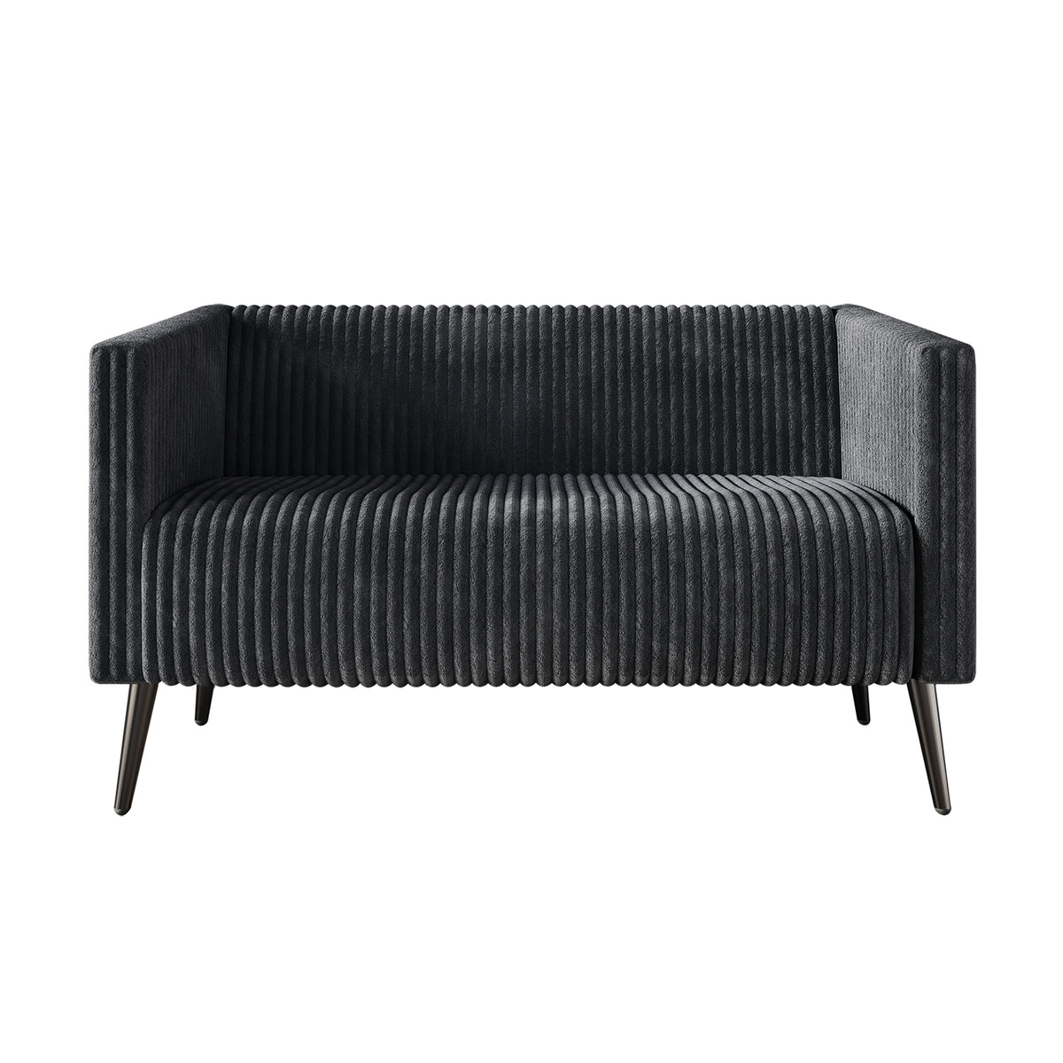 Schermick Modern and Glamorous Velvet Upholstered Loveseat
