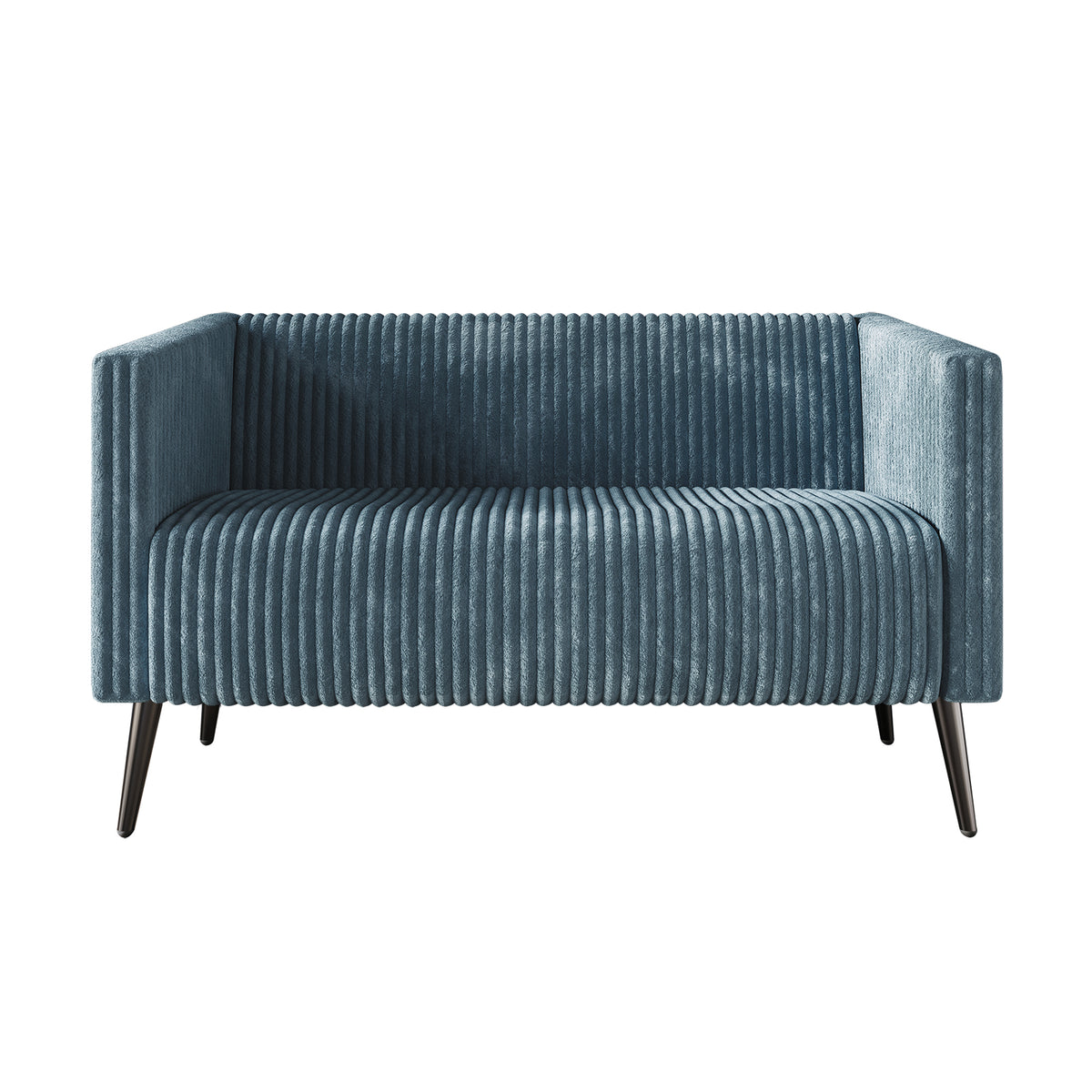 Schermick Modern and Glamorous Velvet Upholstered Loveseat
