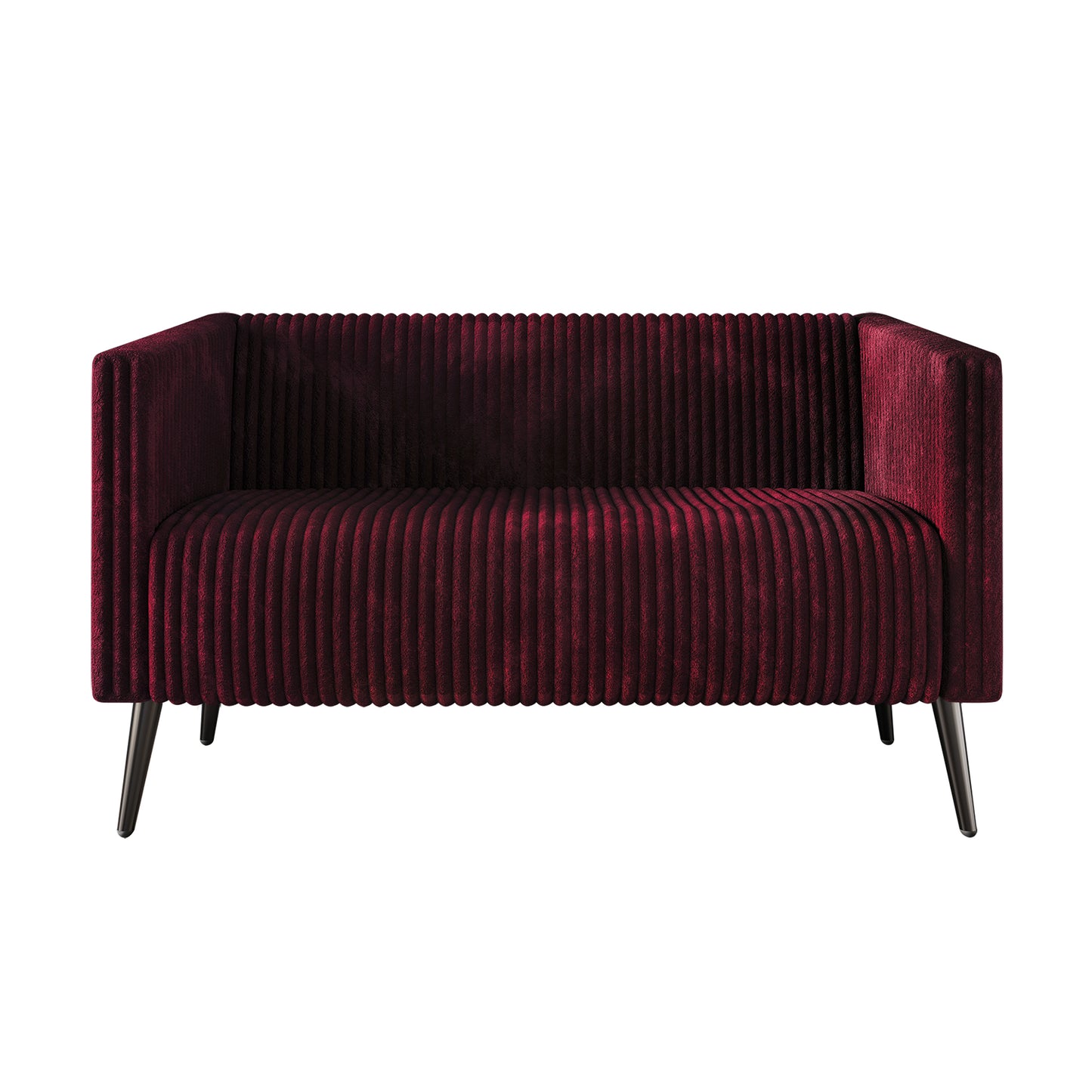 Schermick Modern and Glamorous Velvet Upholstered Loveseat