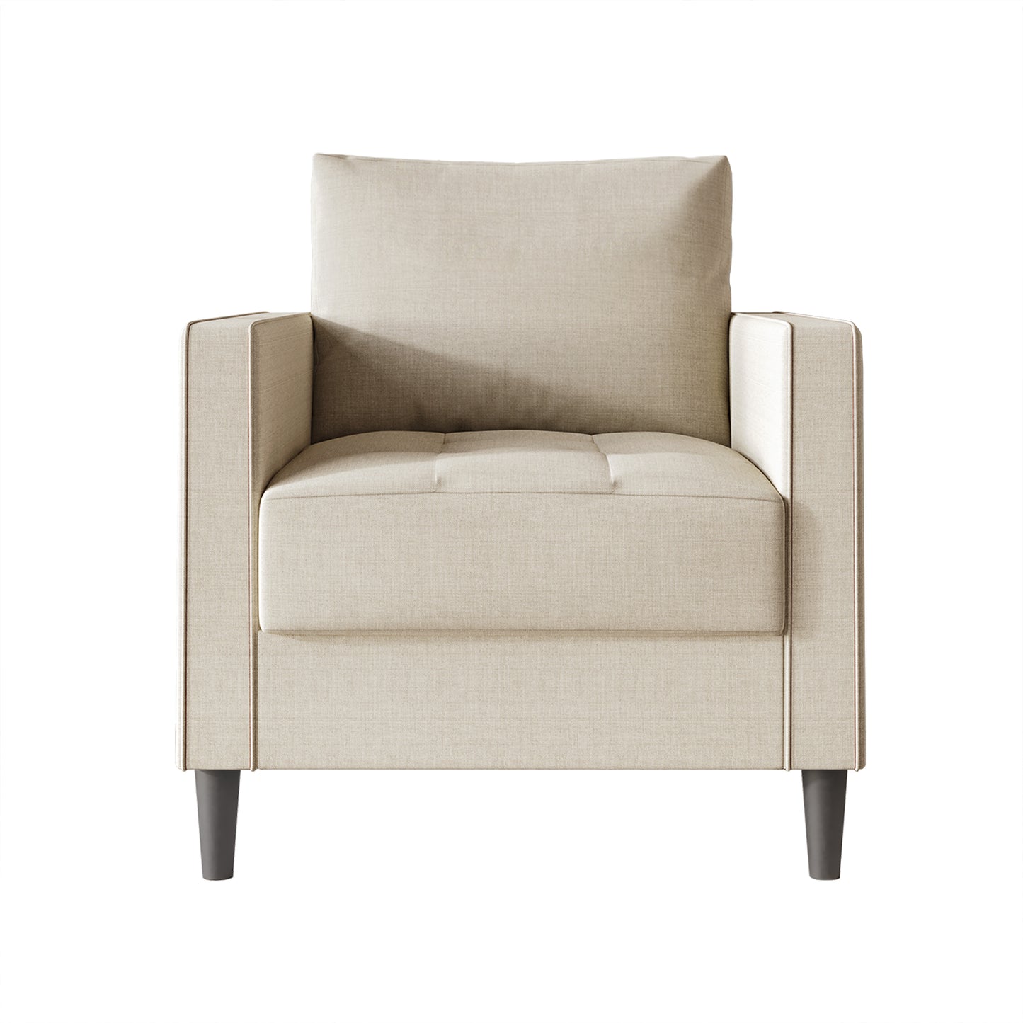 Newquay Minimalist Linen Upholstered Arm Chair