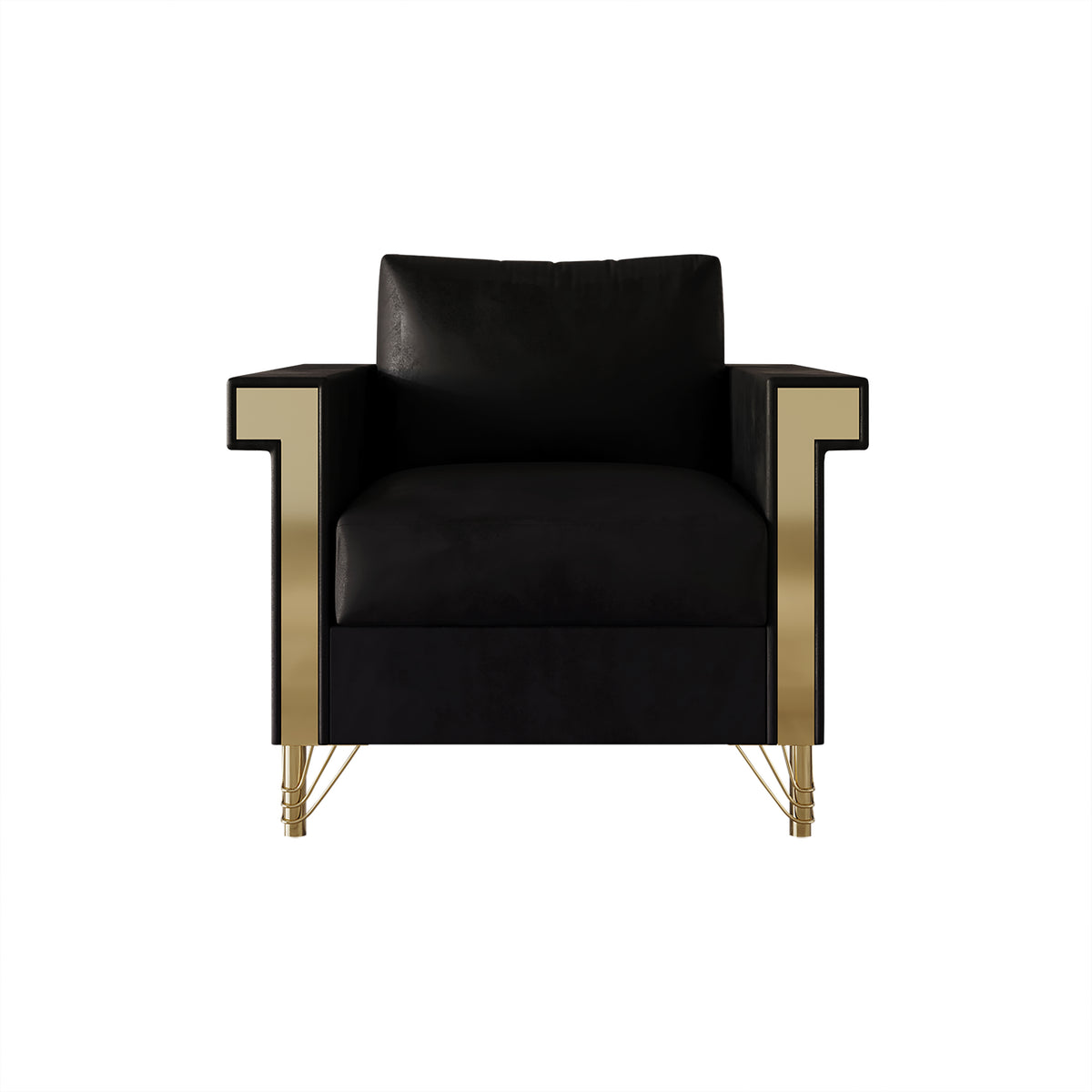 Snaresbrook Velvet Upholstered Arm Chair