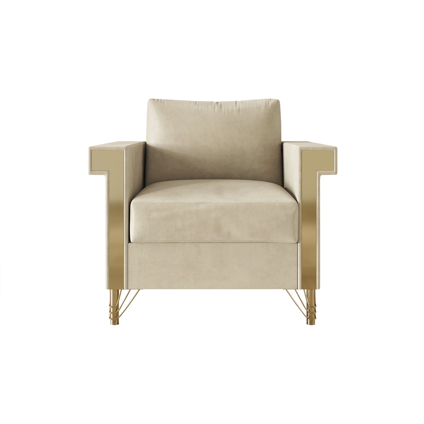 Snaresbrook Velvet Upholstered Arm Chair