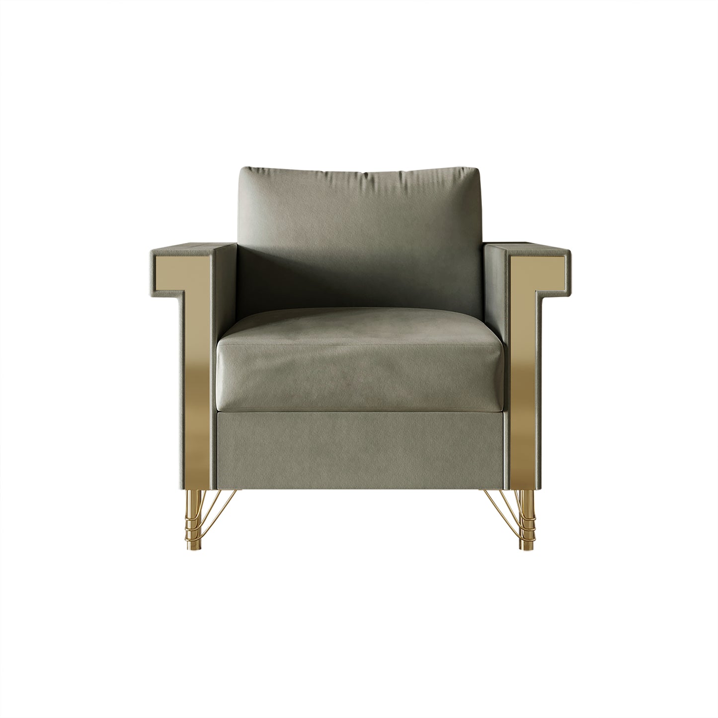 Snaresbrook Velvet Upholstered Arm Chair