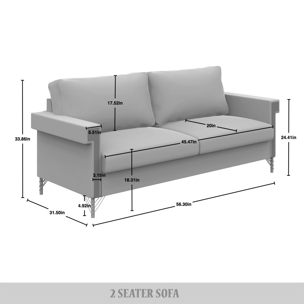 Snaresbrook Velvet Upholstered Loveseat